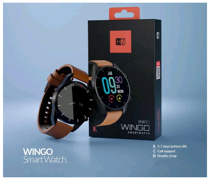 Heatz HW51 Smart Watch Wingo - Brown